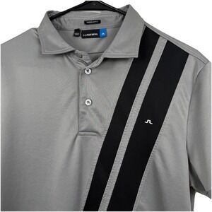 J. lindberg Polo‎ Shirt Mens Medium Gray Short Sleeve Golf Performance